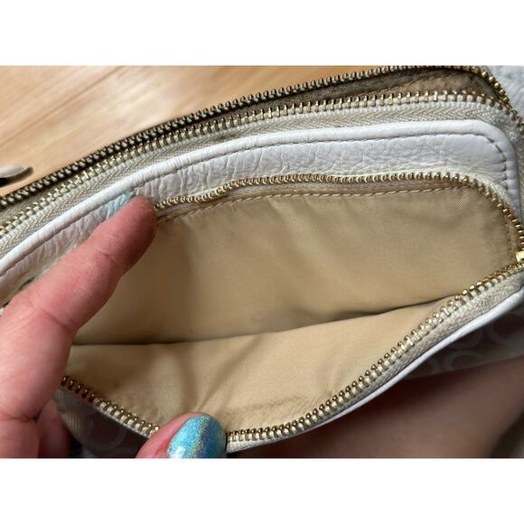 Coach: Tan Graphic Wristlet - Picture 6 of 7